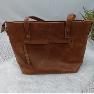 Montana Hudson Eva Leather Brown Tote Bag
